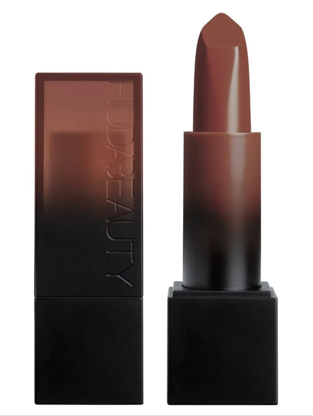 HUDA Beauty Sweet Nudes Cream Glow Lipstick in Amore-  Rosy Berry Mocha